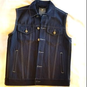 Men's Dark Denim Vest
